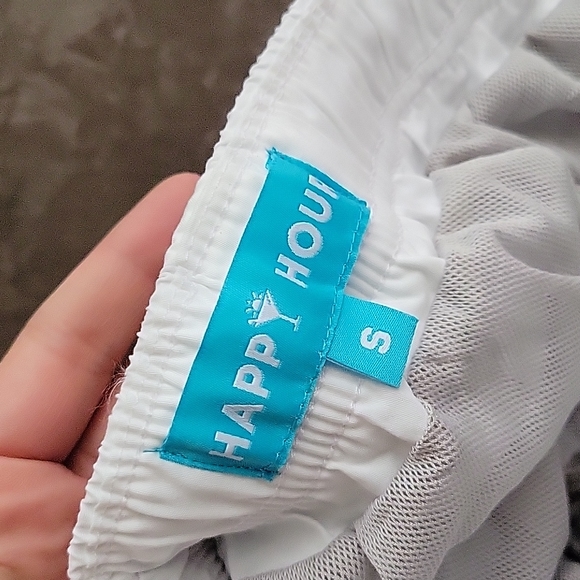 NEW - Men's Blue and White Swim Trunks - Picture 3 of 4